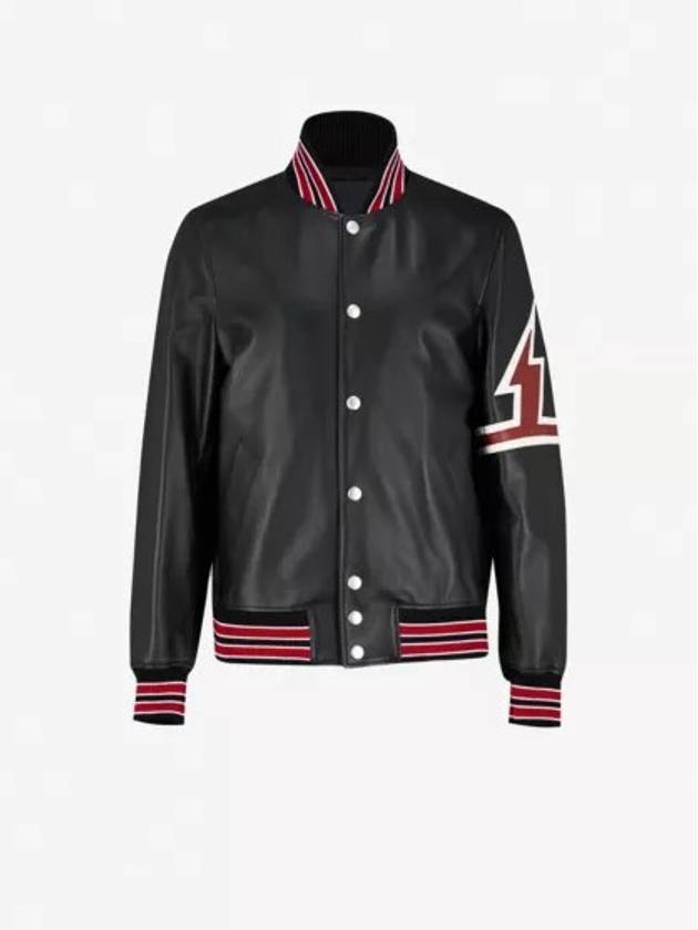 Striped trim leather bomber jacket 46 - GIVENCHY - BALAAN 9