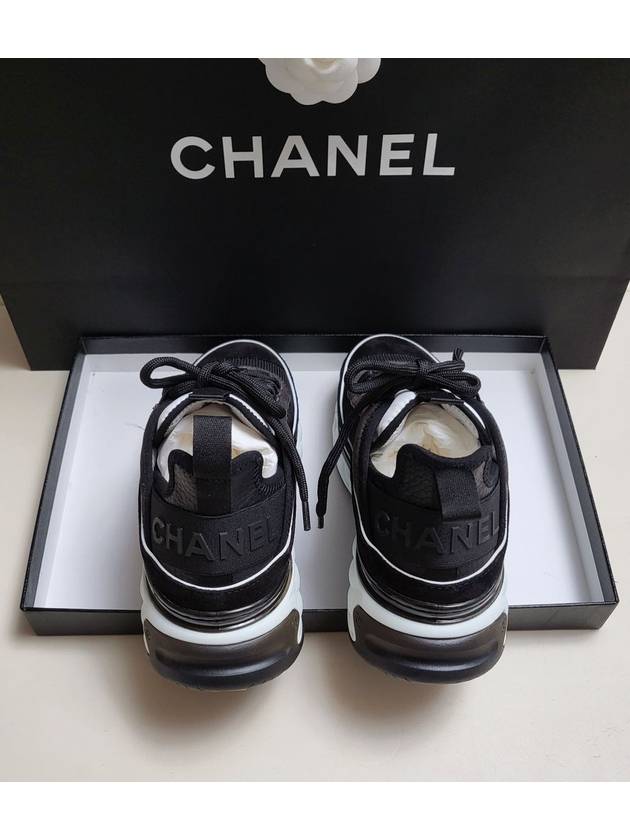 Fabric Suede Calfskin Low-Top Sneakers Dark Grey - CHANEL - BALAAN 5