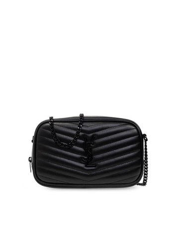 Lou Mini Camera Crossbody Bag Black - SAINT LAURENT - BALAAN 1