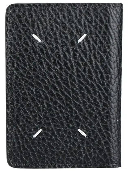 Bovine Leather Card Wallet Black - MAISON MARGIELA - BALAAN 2