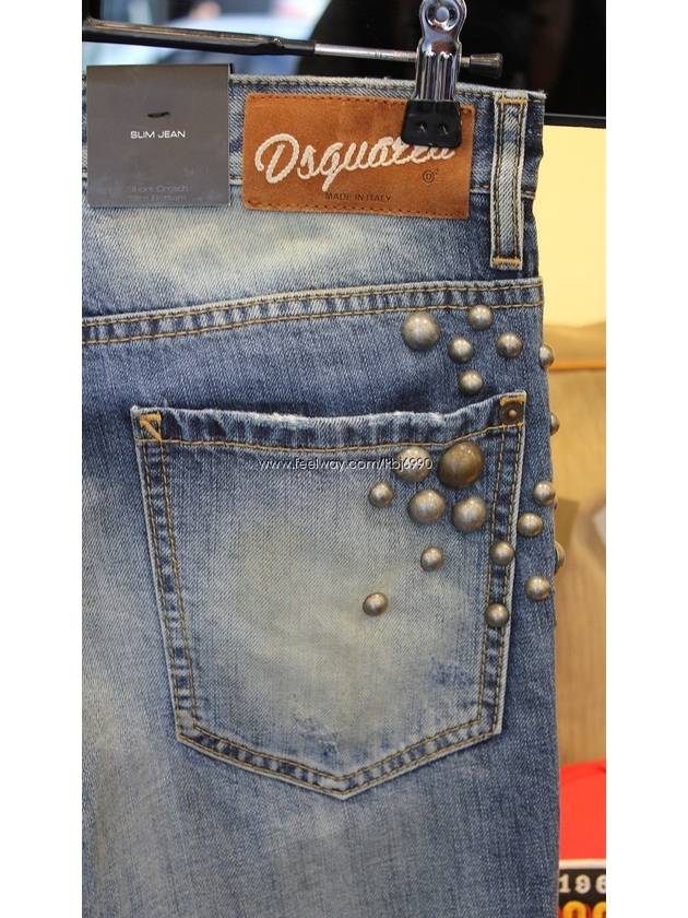 Men's Bubble Stud Point Jeans S71LA0516 - DSQUARED2 - BALAAN 7