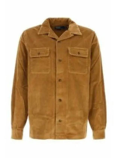 Corduroy Cotton Shirt Camel - POLO RALPH LAUREN - BALAAN 2