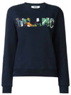 Sequin Milan Logo Sweatshirt Navy - MSGM - BALAAN 2