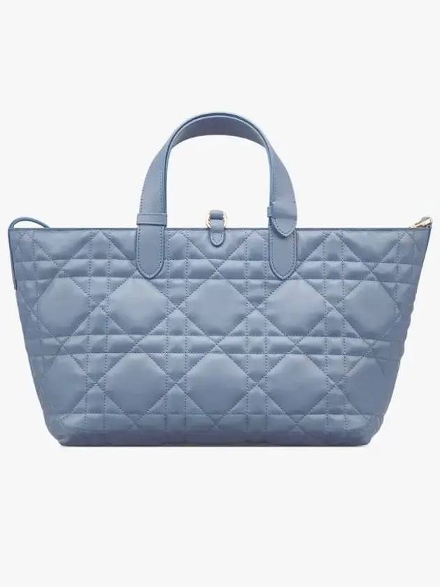 Toujours Macrocannage Calfskin Medium Tote Bag Denim Blue - DIOR - BALAAN 7