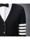 4 Bar Relaxed Fit Fine Merino Wool Cardigan Black - THOM BROWNE - BALAAN 5