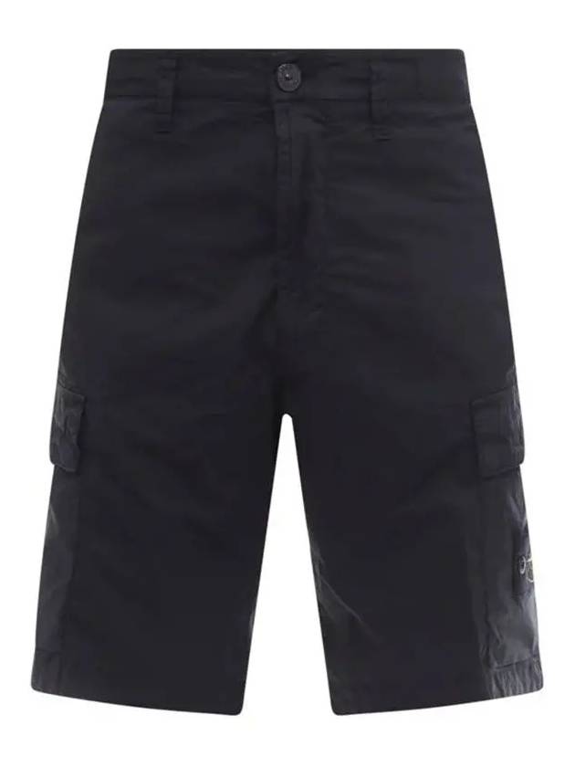 Light Stretch Cotton Bermuda Regular Fit Shorts Navy - STONE ISLAND - BALAAN 3