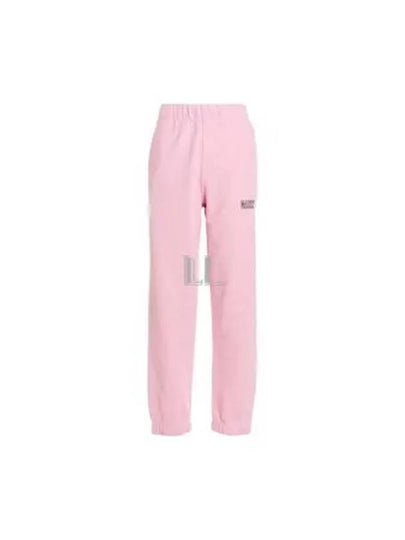 Side Logo Cotton JoGGer Track Pants Pink - GANNI - BALAAN 2