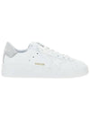 Purestar White Silver Glitter Heel Tab Sneakers - GOLDEN GOOSE - BALAAN 1