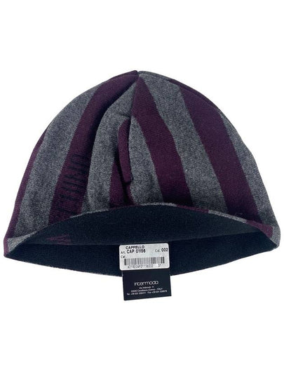 01156 002 Dark Gray Purple Beanie - MOSCHINO - BALAAN 2