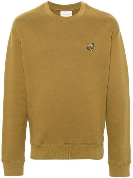 Bold Fox Head Cotton Sweatshirt Green - MAISON KITSUNE - BALAAN 1