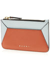 Color Block Zipper Card Wallet Orange - MARNI - BALAAN 3