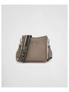 Leather Mini Shoulder Bag Clay Grey - PRADA - BALAAN 2