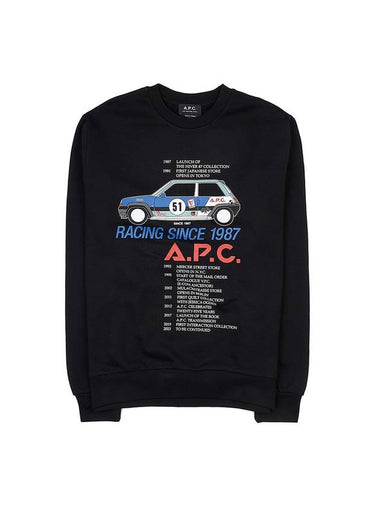 Mac Racing Car Sweatshirt Black - A.P.C. - BALAAN 1