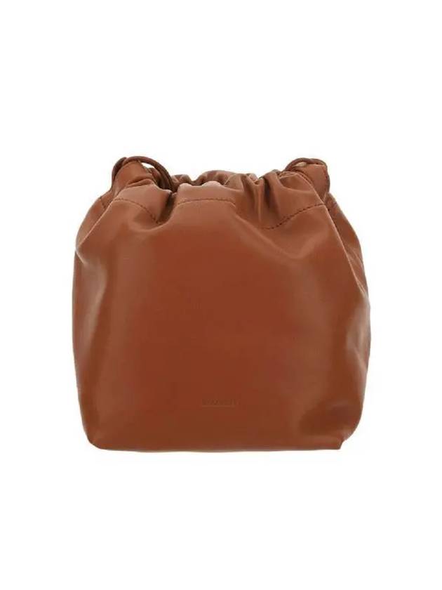 Dumpling Drawstring Calf Leather Mini Bag Brown - JIL SANDER - BALAAN 1