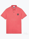 Men's Logo Patch Lining Short Sleeve Polo Shirt Cyclamen - STONE ISLAND - BALAAN 2