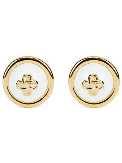 logo dome earrings white gold - CASABLANCA - BALAAN 2