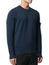 Wappen Patch Cotton Knit Top Navy - STONE ISLAND - BALAAN 3