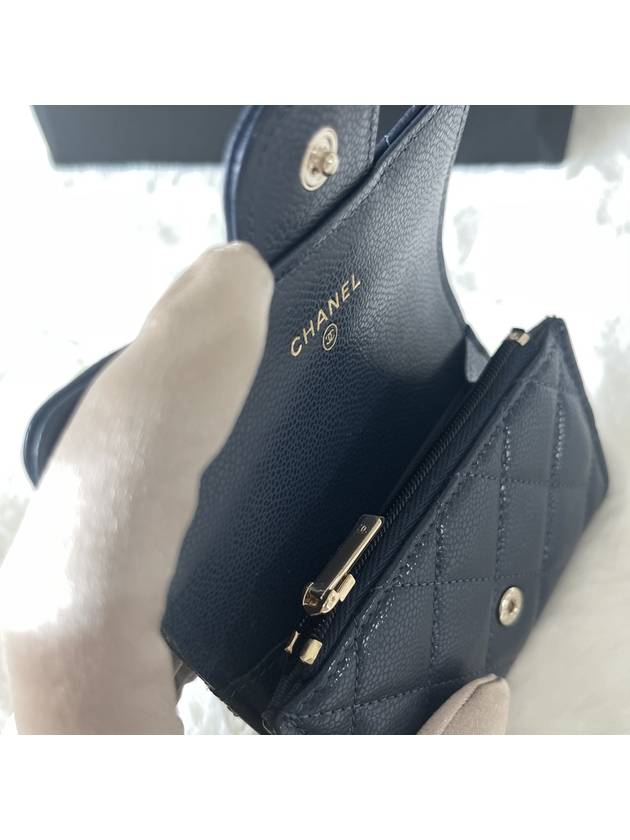 Classic snap card wallet navy AP4096 - CHANEL - BALAAN 6