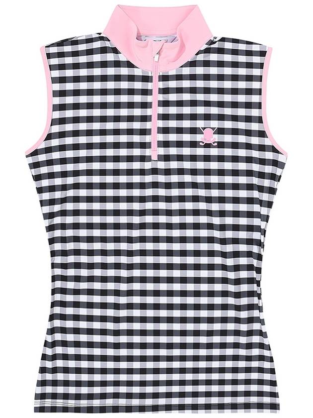 C23MTS009W Gingham Check Top Black - CHUCUCHU - BALAAN 1