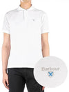 Tartan Pique Short Sleeve Polo Shirt White - BARBOUR - BALAAN 2