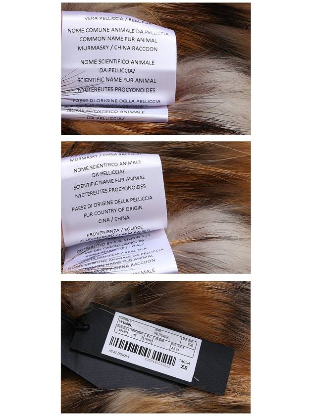 Raccoon fur khaki long sleeves W1000L MURMR 790 - AS65 - BALAAN 7