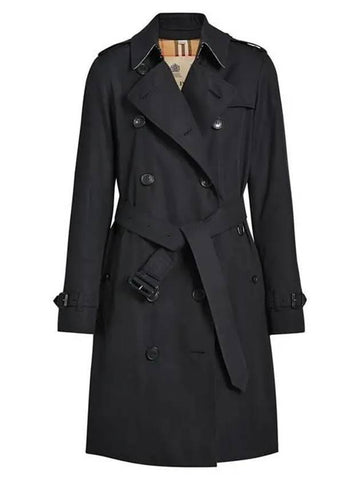 Women's Kensington Heritage Trench Coat Black - BURBERRY - BALAAN 1