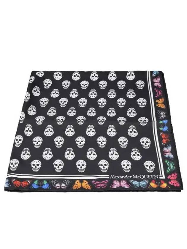 Skull Print Scarf Black - ALEXANDER MCQUEEN - BALAAN 5