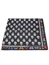 Skull Print Scarf Black - ALEXANDER MCQUEEN - BALAAN 3