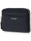 Women's The Slim Zip-up Logo Card Wallet Black - MARC JACOBS - BALAAN.