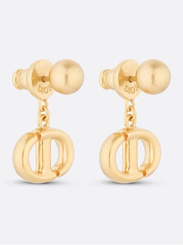 CD Navy Earrings Gold - DIOR - BALAAN 4