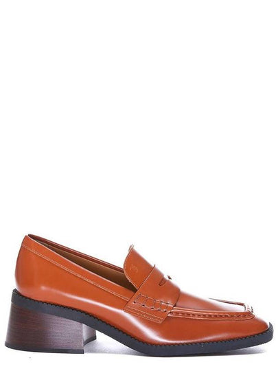 Women's Leather Heel Loafers Brown - TOD'S - BALAAN 2