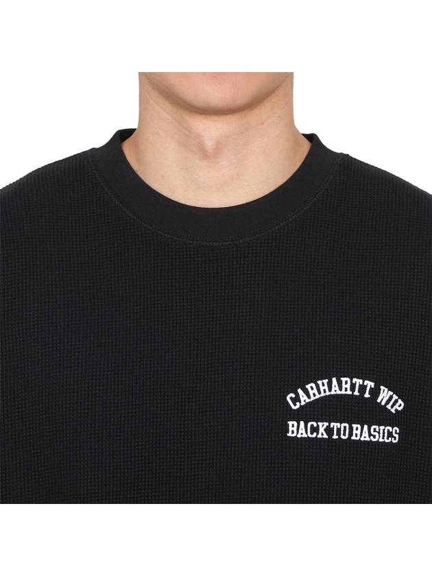 Basics Script Long Sleeve T-Shirt Black - CARHARTT WIP - BALAAN 6