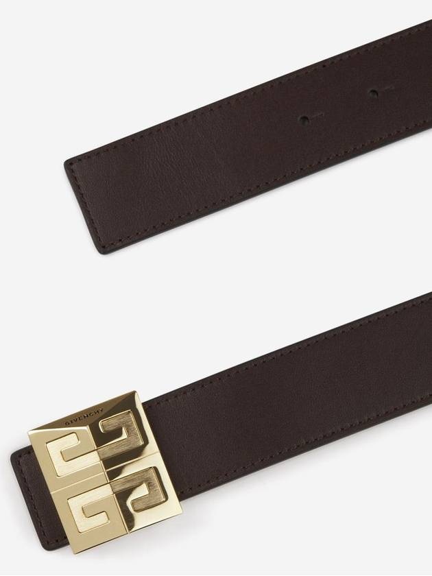 4G Logo Buckle Reversible Leather Belt Brown - GIVENCHY - BALAAN 5