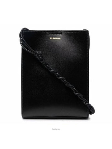 Logo Small Tangle Leather Cross Bag Black - JIL SANDER - BALAAN 1