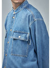 Denim Long Sleeve Shirt Blue - BOTTEGA VENETA - BALAAN 3