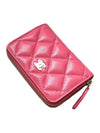 Classic Grained Shiny Calfskin Zipped Coin Wallet Pink - CHANEL - BALAAN 3