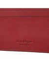 Men's Double Gancini Decorative Card Wallet 66 A302 NERO RED 0698914 - SALVATORE FERRAGAMO - BALAAN 10