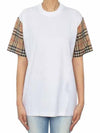 Vintage Check Sleeve Short Sleeve T-Shirt White - BURBERRY - BALAAN 6