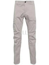 Stretch Sateen Ergonomic Logo Cargo Straight Pants Grey - CP COMPANY - BALAAN 2