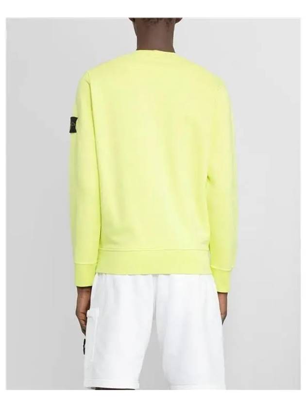 Wappen Patch Crew Neck Sweatshirt Neon Yellow - STONE ISLAND - BALAAN 5