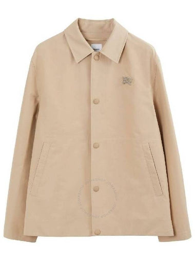 Burberry EKD Logo Embroidered Shirt Jacket, Size Medium - BURBERRY - BALAAN 1