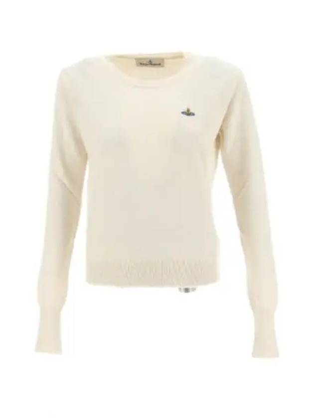 ORB Embroid Logo Knit Top Cream - VIVIENNE WESTWOOD - BALAAN 2