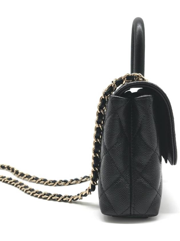 Coco handle micro black gold mini chain bag AP4244 - CHANEL - BALAAN 4