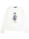 Women's Bear Print Long Sleeve T-Shirt White - POLO RALPH LAUREN - BALAAN 2