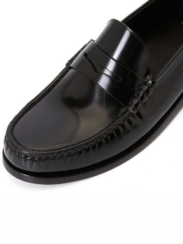 Le Leather Loafer Black - SAINT LAURENT - BALAAN 8