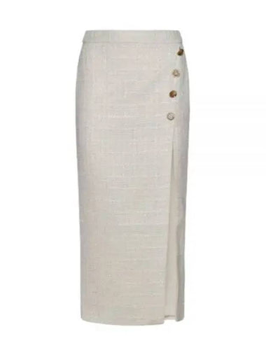 24 CREAM BOUCLE MIDI SKIRT RS24157MSKC - SELF PORTRAIT - BALAAN 1