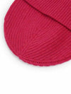 Logo Tag Knit Beanie Pink - GANNI - BALAAN 5