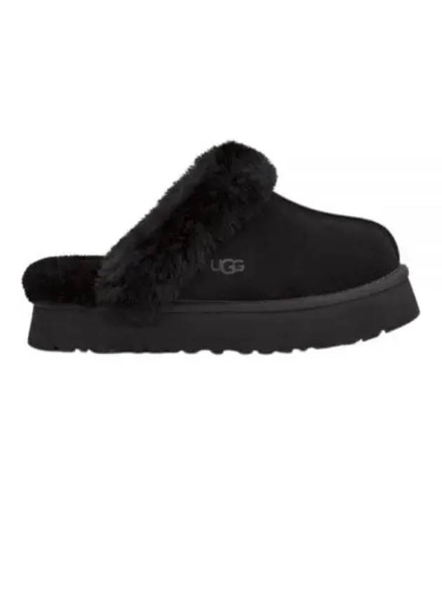 Women's Diskett Fleece Platform Slippers Black - UGG - BALAAN 2