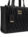 Matelasse Nappa Leather Tote Bag Black - MIU MIU - BALAAN 5