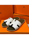 Men's Izmir Sandals Calfskin Absong Khaki Beige - HERMES - BALAAN 5